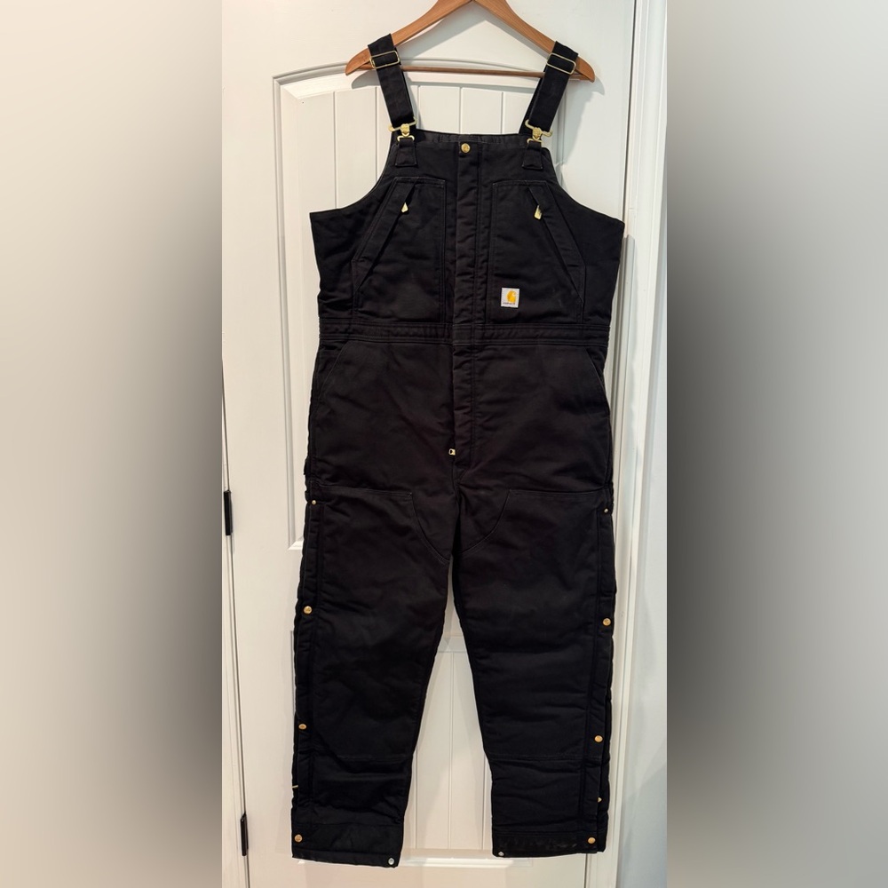 Carhartt Black Quilted Insulated Overalls